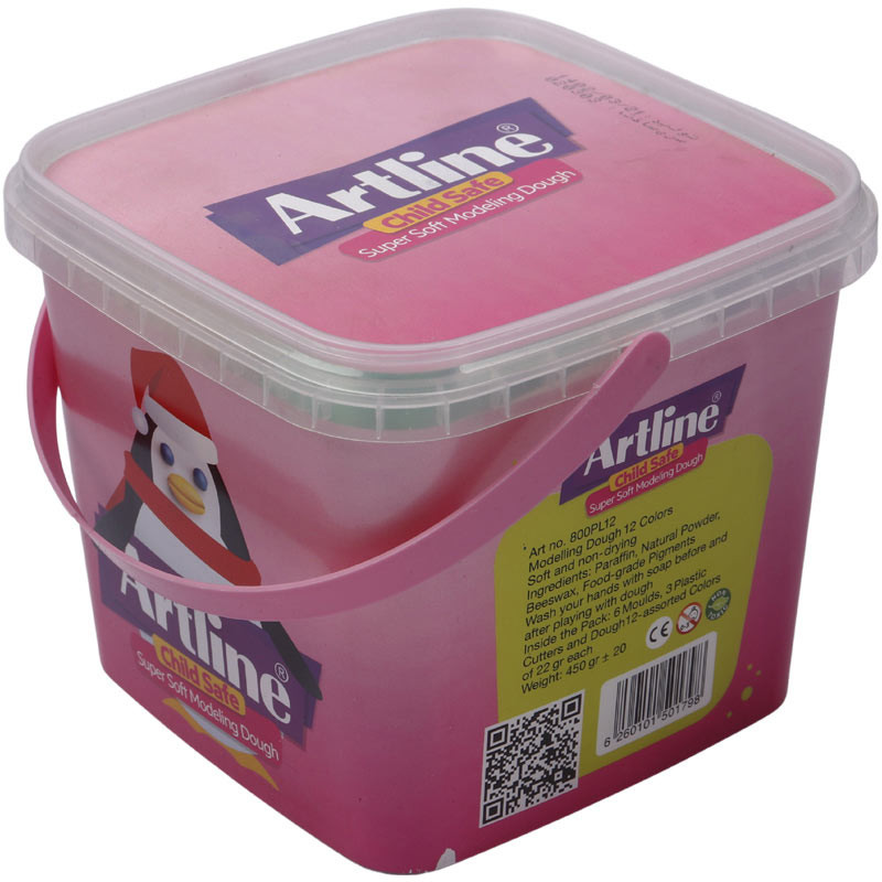خمیر بازی 12 رنگ آرت لاین ARTLINE NO.800PL12
