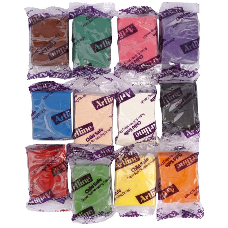 خمیر بازی 12 رنگ آرت لاین ARTLINE NO.800PL12