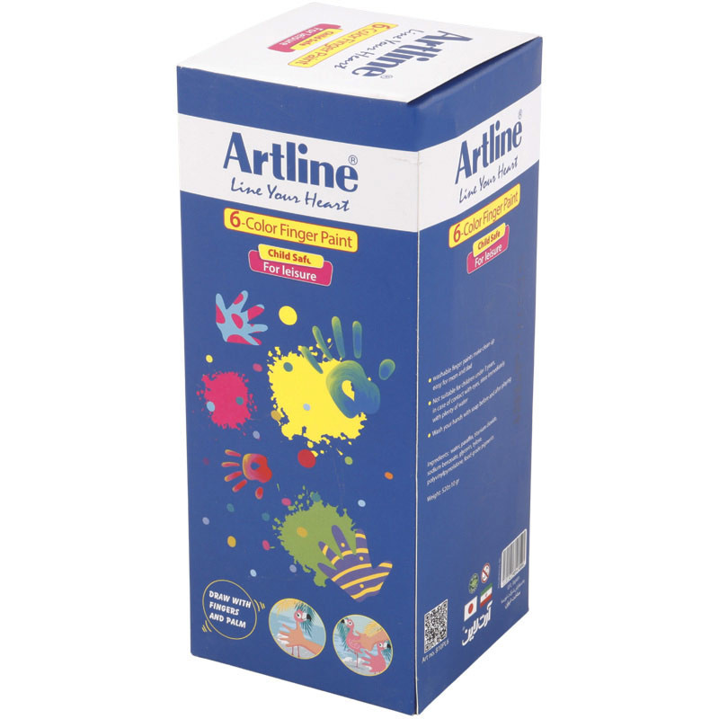 رنگ انگشتی 6 رنگ آرت لاین ARTLINE NO.810PL6