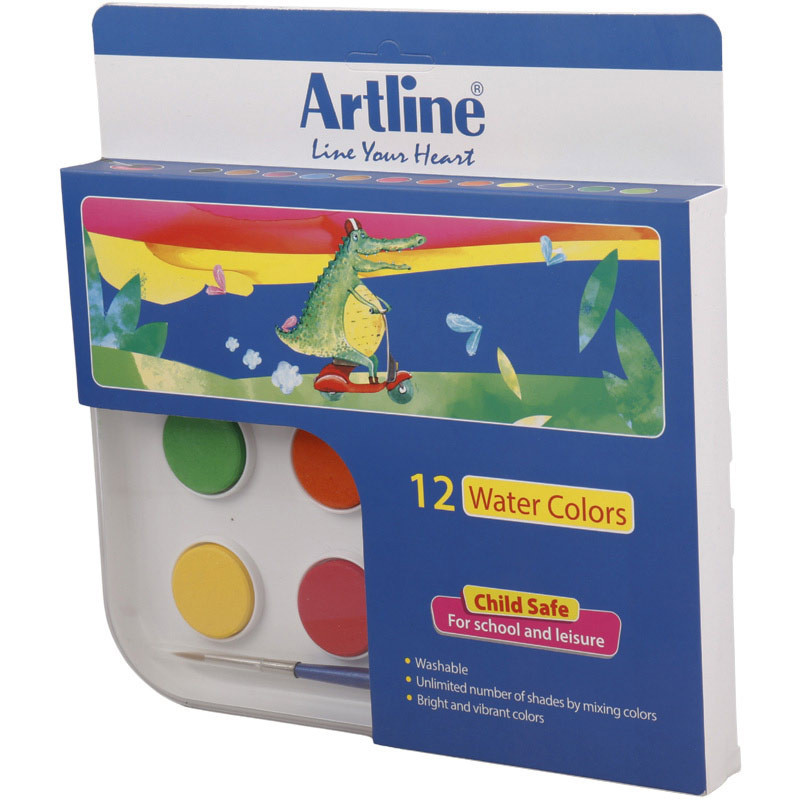آبرنگ 12 رنگ آرت لاین Artline NO.820W12