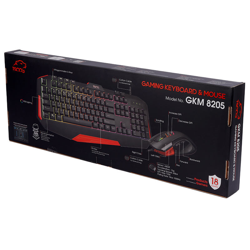 کیبورد و موس گیمینگ تسکو GKM 8205