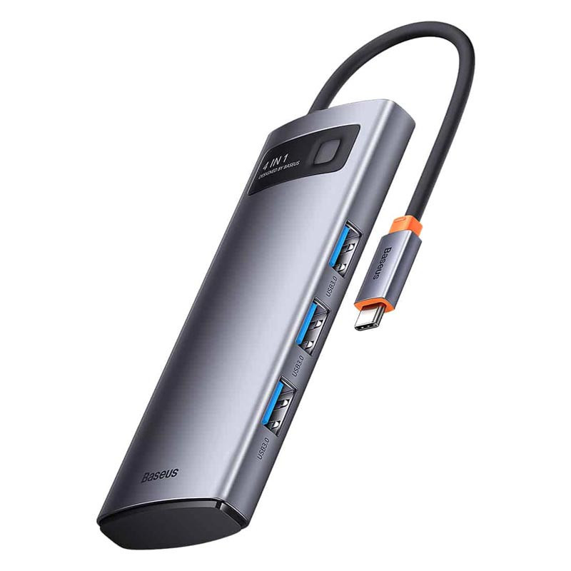 هاب 4 پورت Type-C باسئوس Starojy Metal Gleam Series WKWG070013