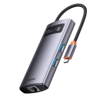 هاب 4 پورت Type-C باسئوس Starojy Metal Gleam Series WKWG070113