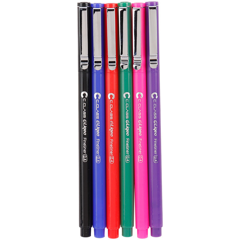 روان نویس سی کلاس رنگی C.Class LIQEO F-5015-6C 0.4mm بسته 6 عددی