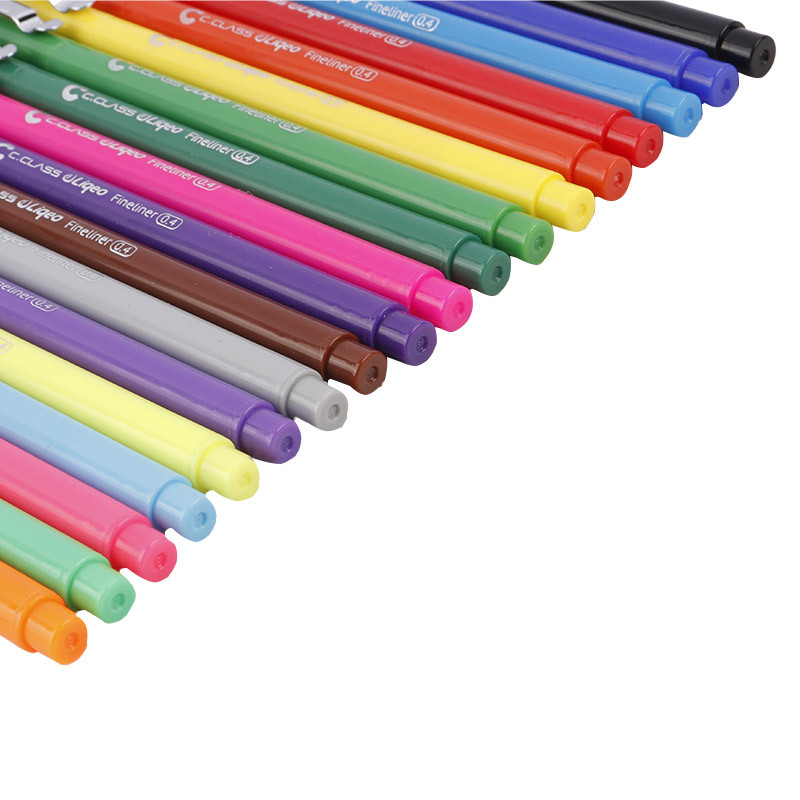 روان نویس سی کلاس رنگی C.Class LIQEO F-5015-18C 0.4mm بسته 18 عددی