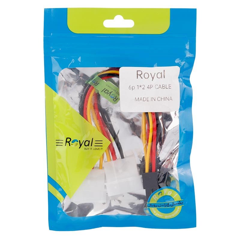 کابل تبدیل برق مولکس به 6 پین Royal