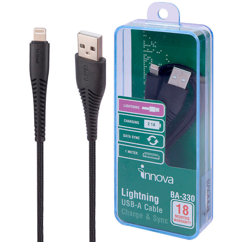 کابل آیفونی فست شارژ Innova BA-330 2.1A 1m