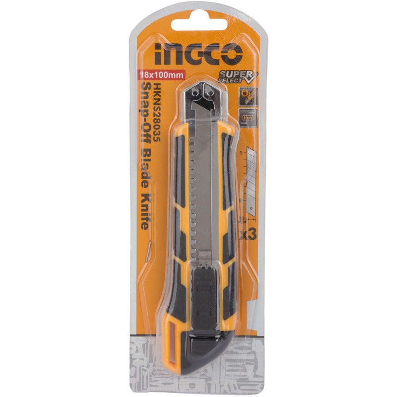 کاتر پلاستیکی 3 تیغ اینکو Ingco HKNS28035 18mm