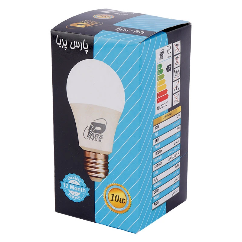 لامپ حبابی LED پارس پریا Pars Paria E27 RGB 10W