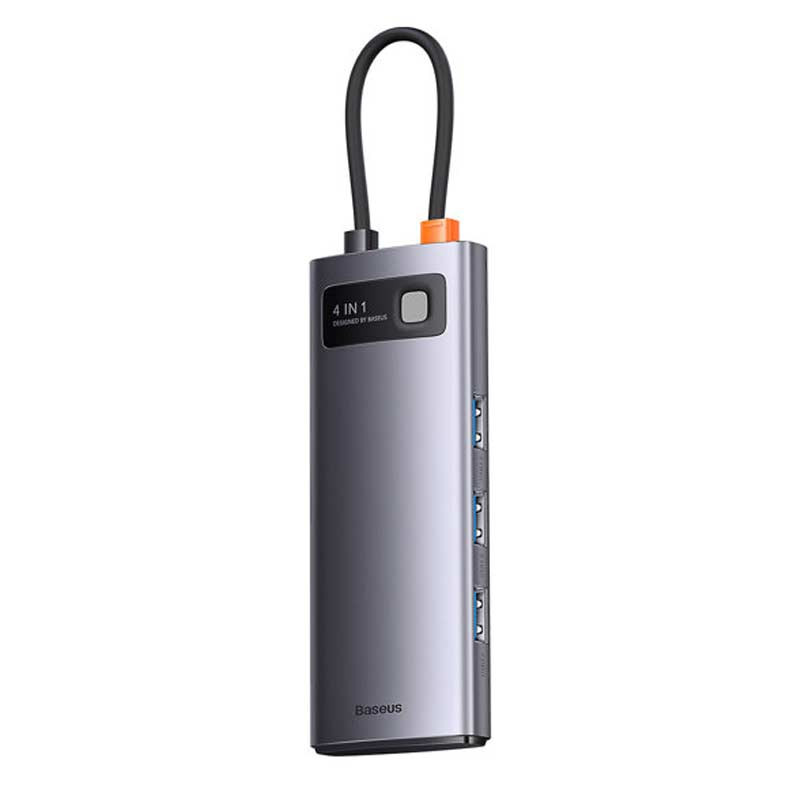 هاب 4 پورت Type-C باسئوس Starojy Metal Gleam Series WKWG070013