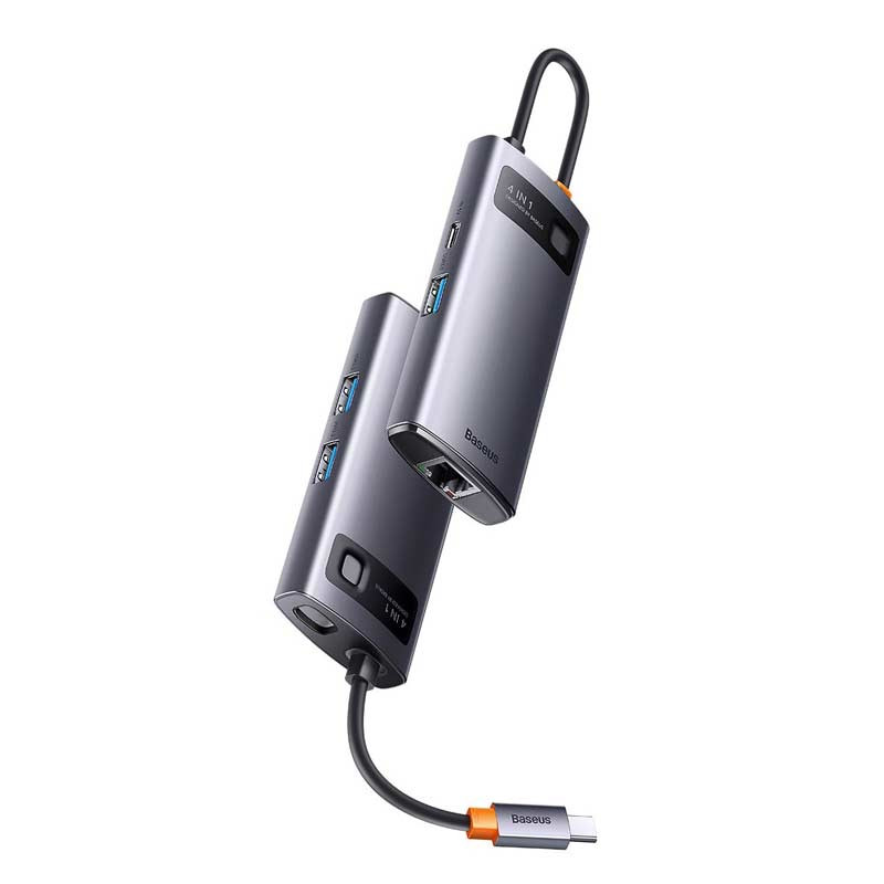 هاب 4 پورت Type-C باسئوس Starojy Metal Gleam Series WKWG070113