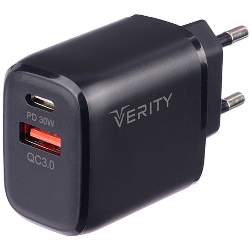 شارژر دیواری فست شارژ Verity AP 2126 0.5A QC3.0 PD 33W + کابل تایپ سی