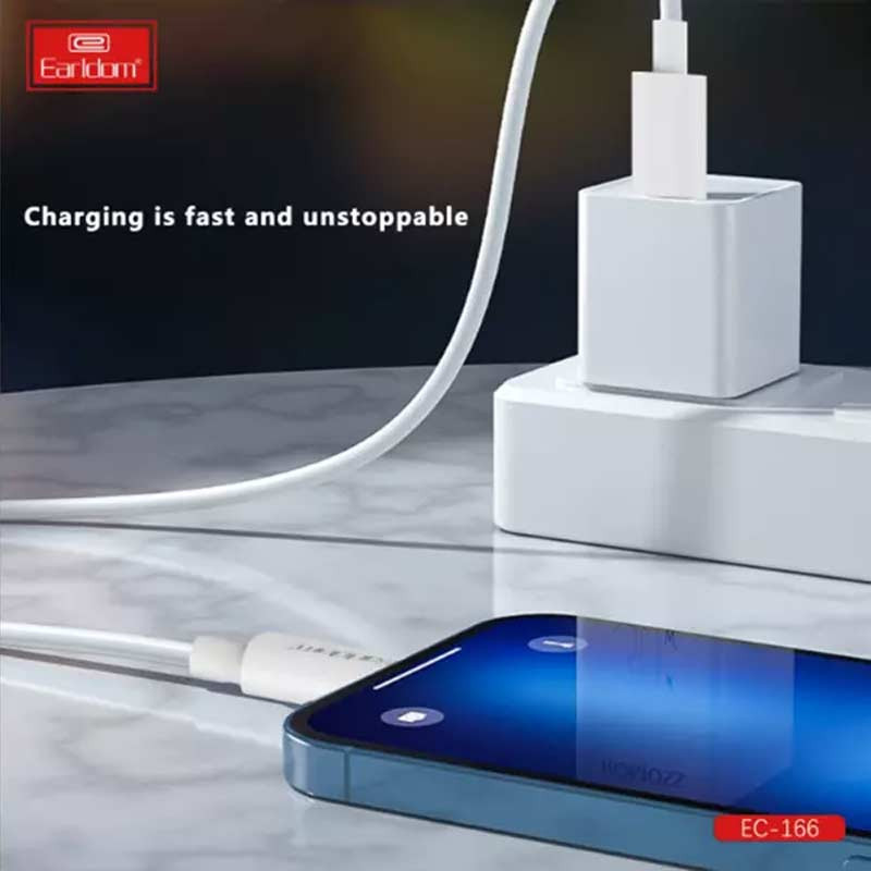 کابل تبدیل فست شارژ Earldom EC-166i Type-C to Lightning PD 20W 1m