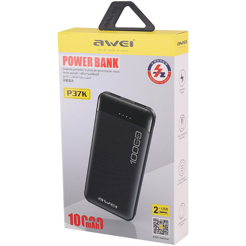 پاوربانک فست شارژ 10000 اوی Awei P37K 10.5W