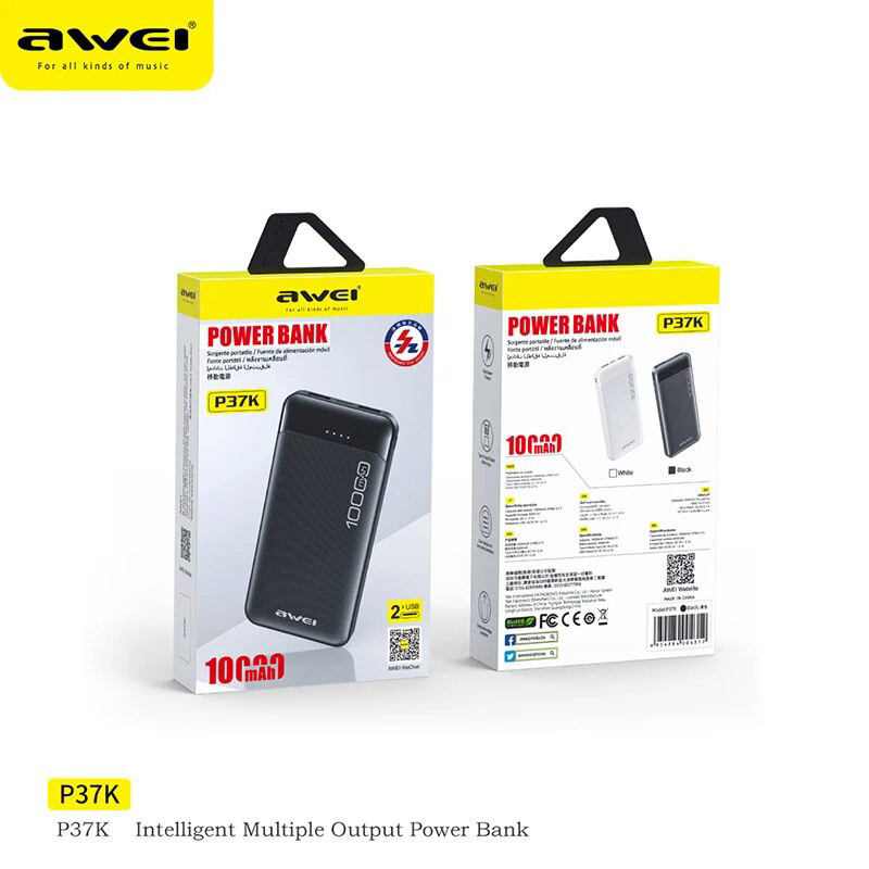 پاوربانک فست شارژ 10000 اوی Awei P37K 10.5W