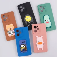 قاب سیلیکونی عروسکی برجسته محافظ لنزدار Xiaomi Poco X5 Pro