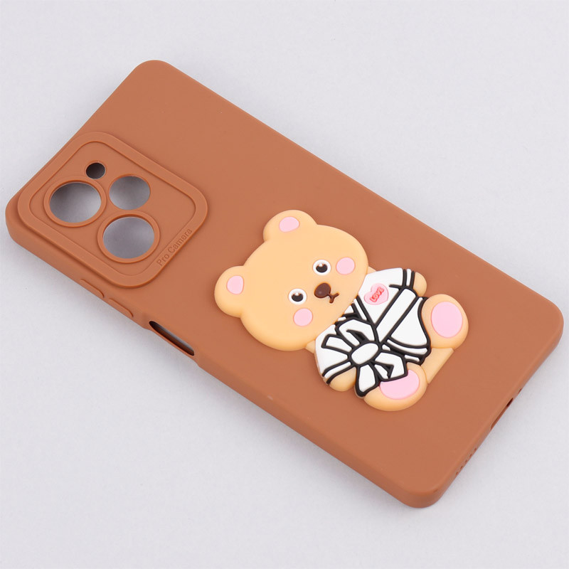 قاب سیلیکونی عروسکی برجسته محافظ لنزدار Xiaomi Poco X5 Pro