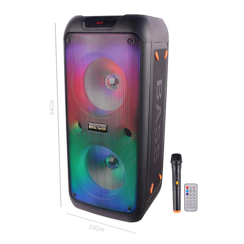 اسپیکر چمدانی بلوتوثی رم و فلش خور RS-D32 + میکروفون و ریموت کنترل