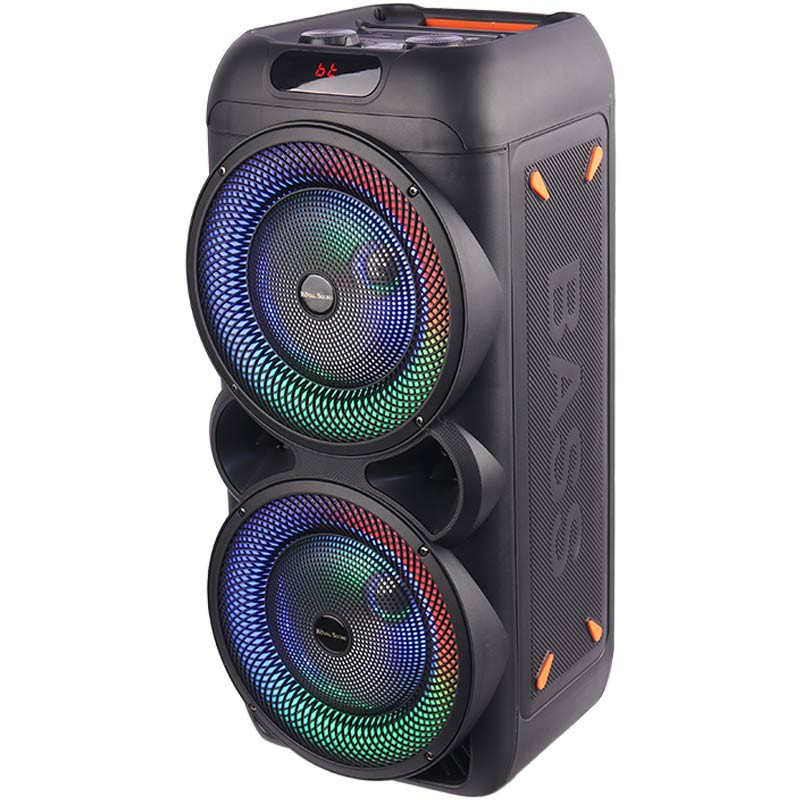 اسپیکر چمدانی بلوتوثی رم و فلش خور RS-D33 + میکروفون و ریموت کنترل