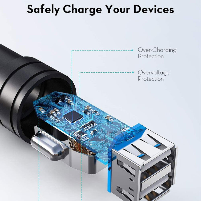شارژر فندکی فست شارژ Ravpower RP-VC006 4.8A 24W شرینک