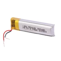 باتری لیتیوم 200mAh 40*10*4mm 551040