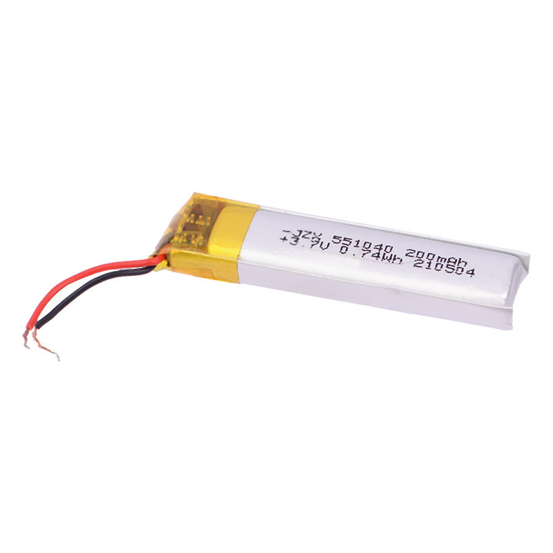 باتری لیتیوم 200mAh 40*10*4mm 551040