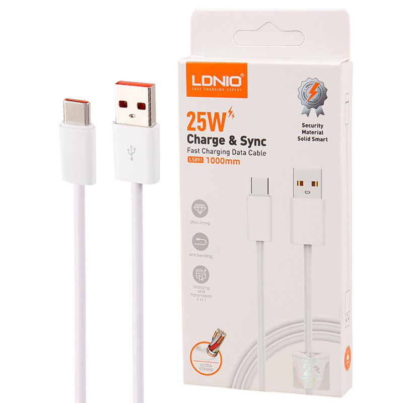 کابل تایپ سی فست شارژ Ldnio LS891 25W 1m