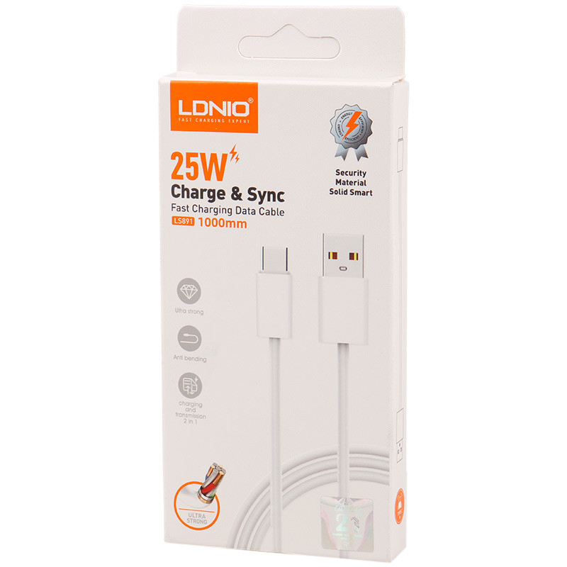 کابل تایپ سی فست شارژ Ldnio LS891 25W 1m