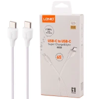 کابل تبدیل فست شارژ Ldnio LC121C Type-C to Type-C 65W 1m