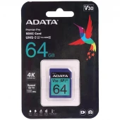 رم اس دی 64 گیگ ای دیتا ADATA Premier Pro V30 U3 C10 100MB/s