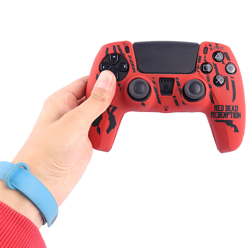 روکش دسته بازی PS5 طرح Red Dead Redemption قرمز مشکی