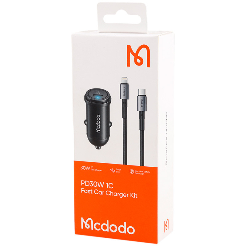 شارژر فندکی فست شارژ Mcdodo CC-7492 QC PD 3A 30W + کابل تبدیل تایپ سی