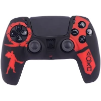روکش دسته PS5 طرح God of War مشکی قرمز کد 1