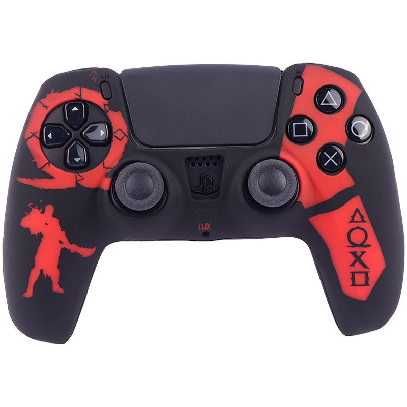 روکش دسته PS5 طرح God of War مشکی قرمز کد 1