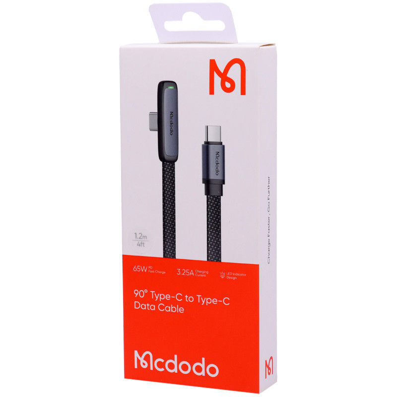 کابل تبدیل فست شارژ Mcdodo CA-3360 Type-C To Type-C 3.25A PD 65W 1.2m یکسر L