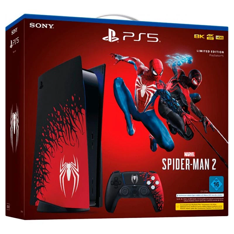 کنسول بازی سونی Sony PlayStation 5 Standard Spider-Man 2 825GB SSD (V1200)
