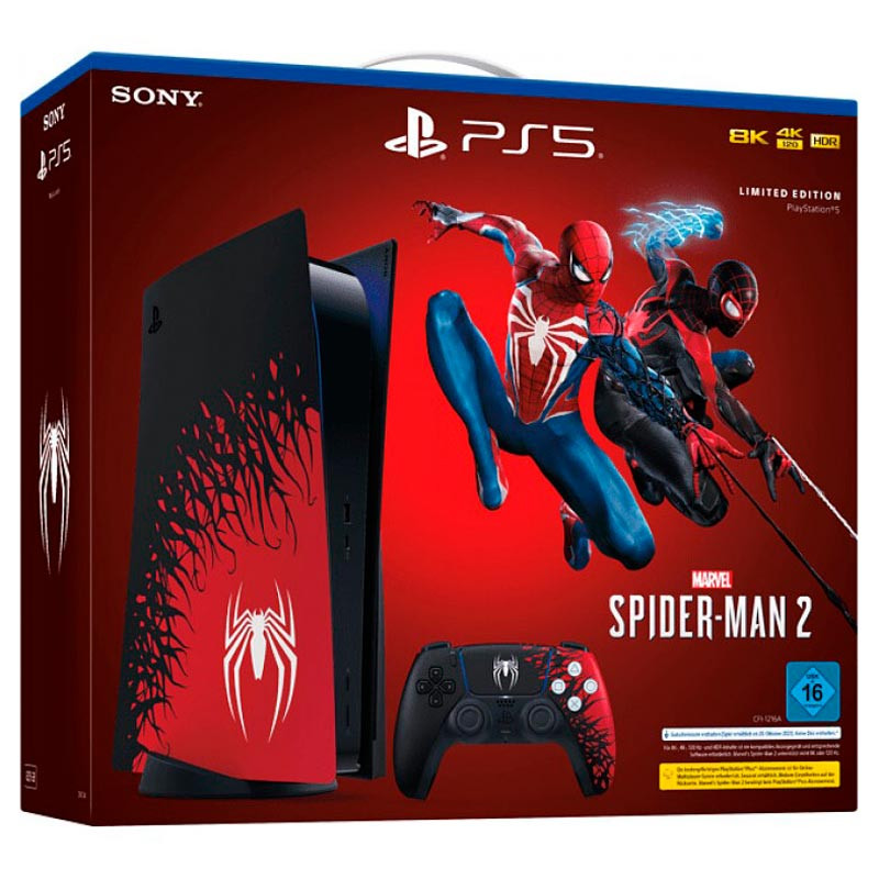 کنسول بازی سونی Sony PlayStation 5 Standard Spider-Man 2 825GB SSD (V1200)