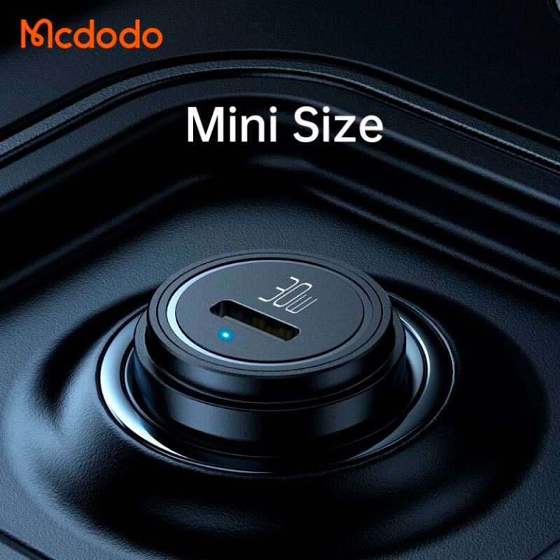 شارژر فندکی فست شارژ Mcdodo CC-7492 QC PD 3A 30W + کابل تبدیل تایپ سی