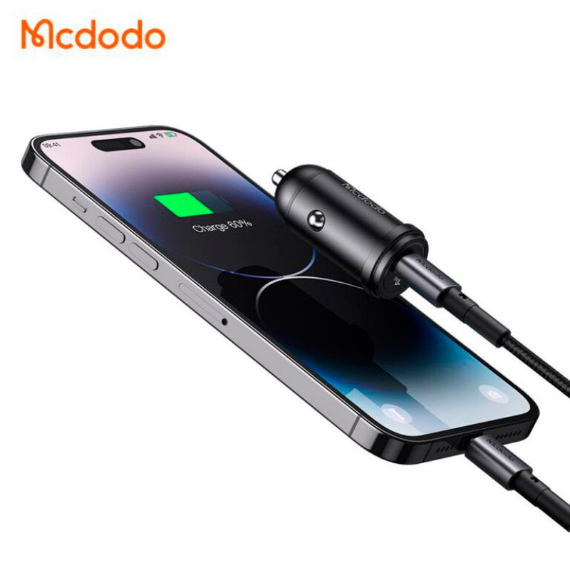 شارژر فندکی فست شارژ Mcdodo CC-7492 QC PD 3A 30W + کابل تبدیل تایپ سی