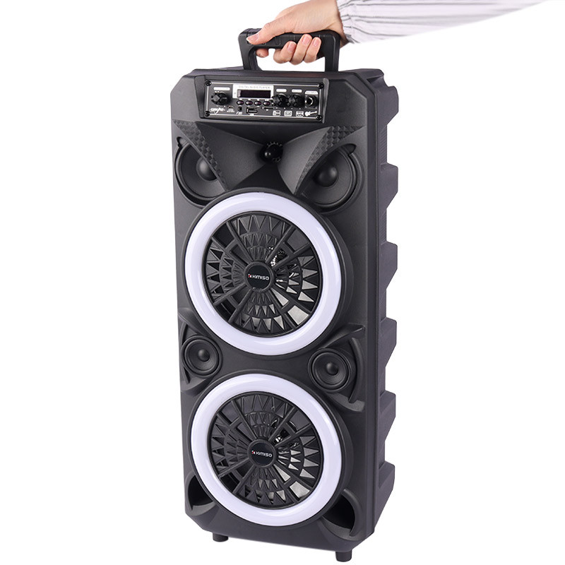 اسپیکر چمدانی بلوتوثی رم و فلش خور Kimiso QS-224 + میکروفون و ریموت کنترل