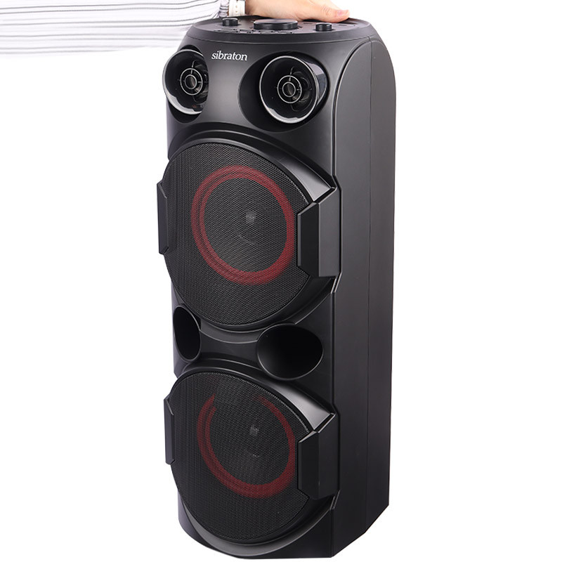 اسپیکر چمدانی بلوتوثی رم و فلش خور Sibraton S-BS1066 + میکروفون و ریموت کنترل