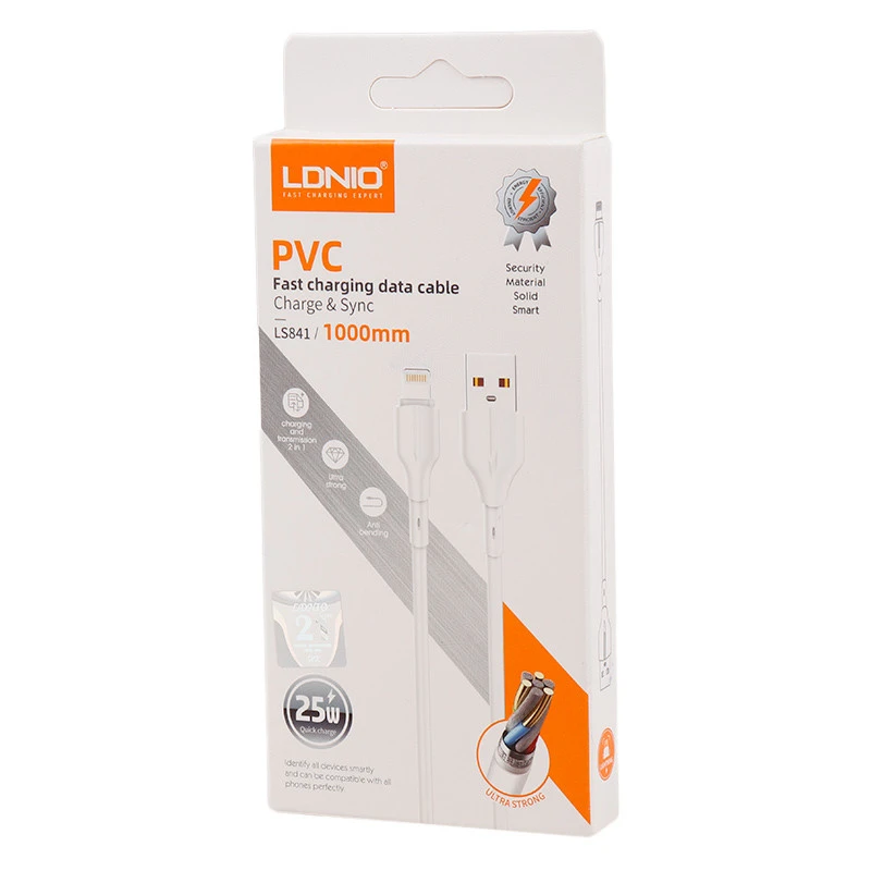 کابل آیفونی فست شارژ Ldnio LS841 25w 1M