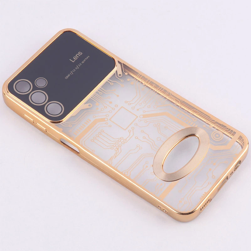 قاب My Case شفاف طرح دار Lens Aperture محافظ لنزدار Samsung Galaxy A14 4G / A14 5G