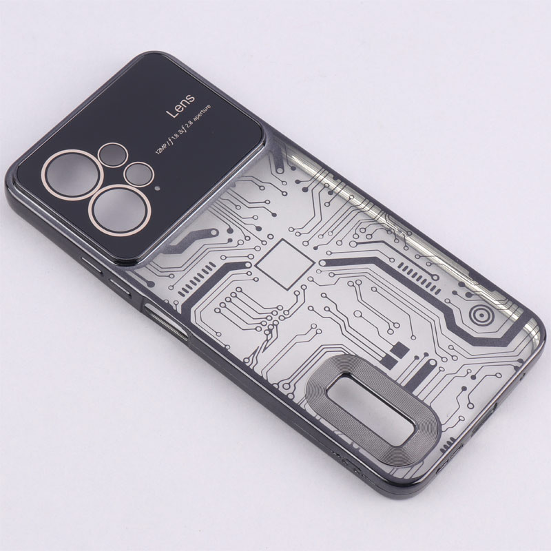 قاب My Case شفاف طرح دار Lens Aperture محافظ لنزدار Xiaomi Redmi Note 12 4G