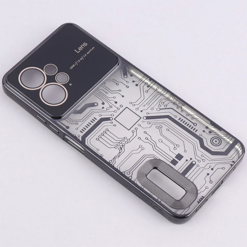 قاب My Case شفاف طرح دار Lens Aperture محافظ لنزدار Xiaomi Redmi Note 12 4G