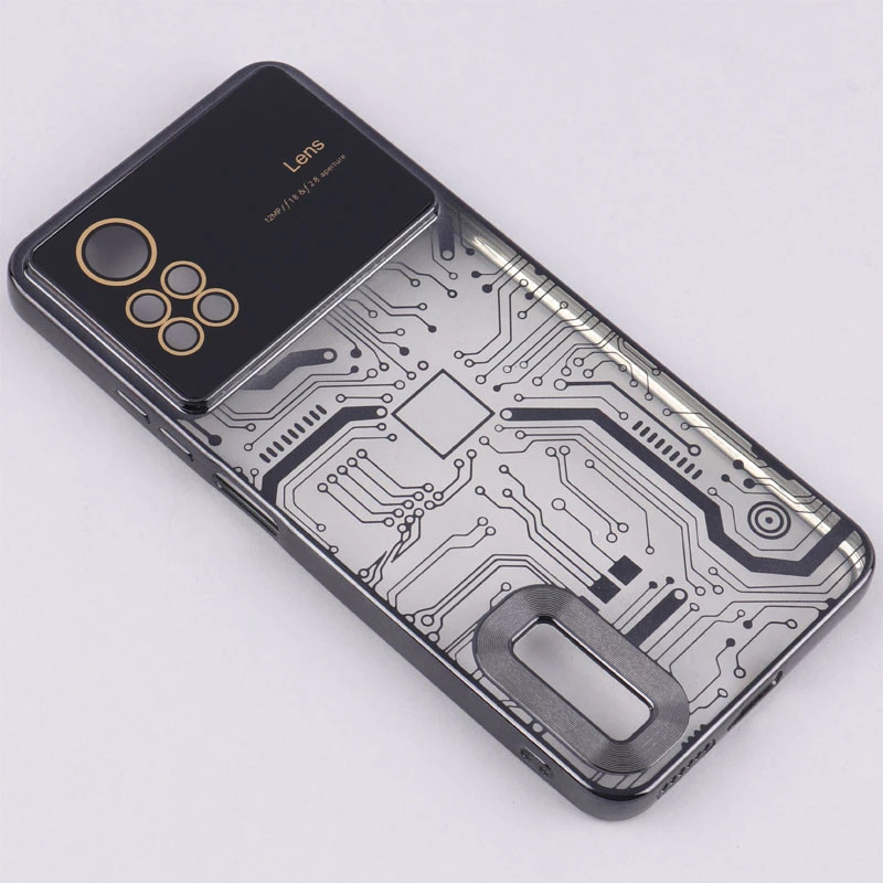 قاب My Case شفاف طرح دار Lens Aperture محافظ لنزدار Xiaomi Redmi Note 12 Pro 4G