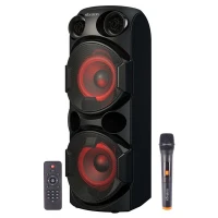 اسپیکر چمدانی بلوتوثی رم و فلش خور Sibraton S-BS1066 + میکروفون و ریموت کنترل