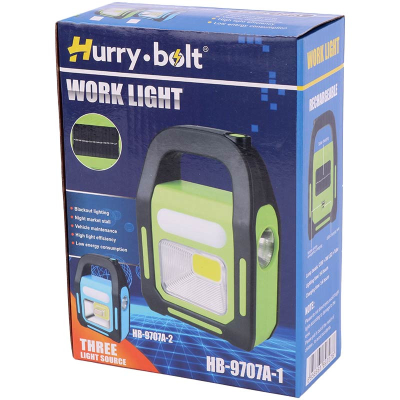 چراغ قوه شارژی خورشیدی Hurry.bolt HB-9707A-1