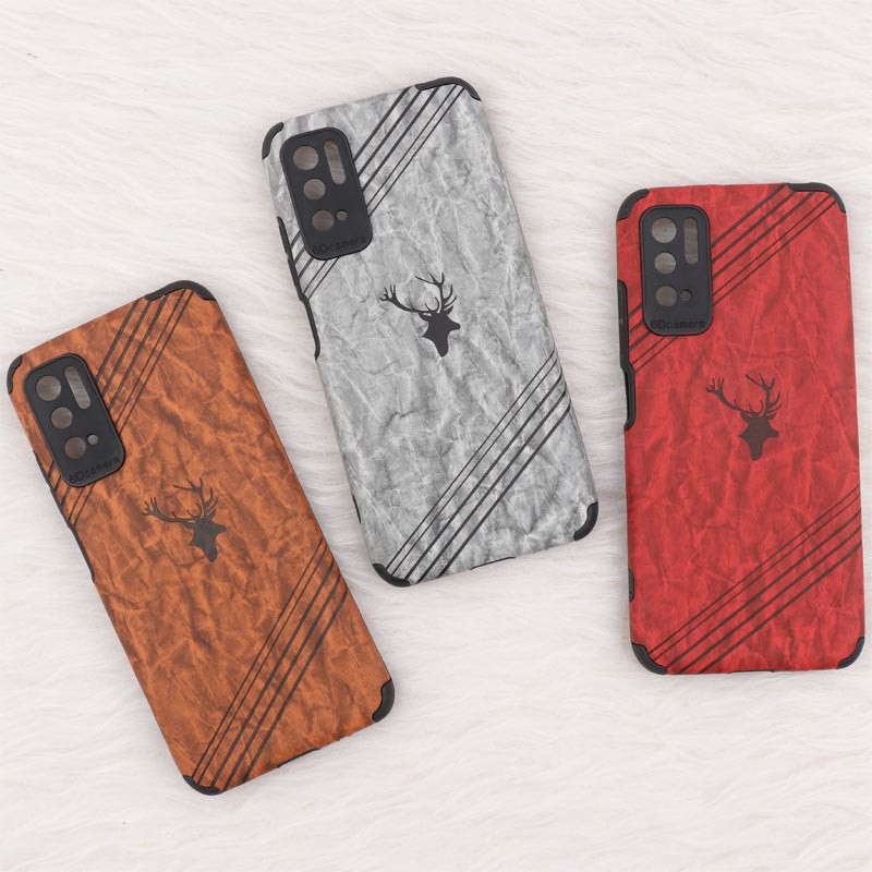 قاب ساده سیلیکونی چرمی محافظ لنزدار Xiaomi Poco M3 Pro