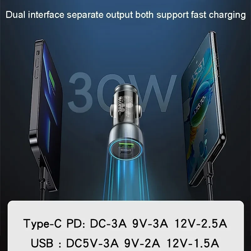 شارژر فندکی فست شارژ Yesido Y49 QC3.0 PD 3A 30W